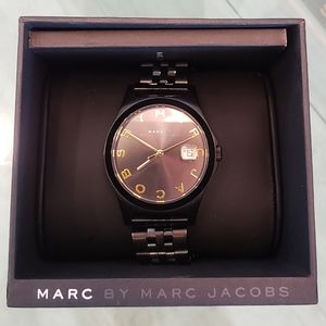 NWOT - Marc by Marc Jacobs The Slim Watch in balck coated metal.